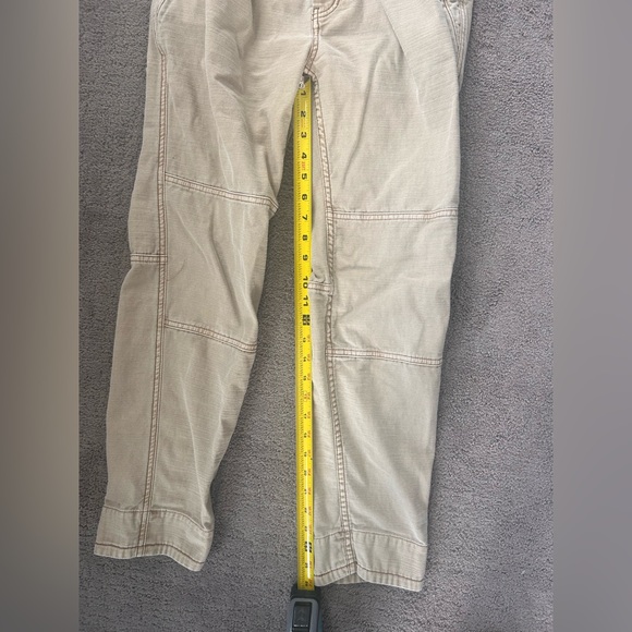 Free People Khaki Utility Pants | Button Fly Workwear Straight Leg | Size 25 - Picture 7 of 9